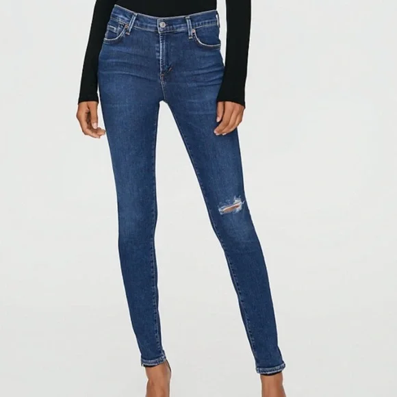 CITIZENS OF HUMANITY rocket swing low skinny jeans size 25 new with tags - Picture 1 of 12